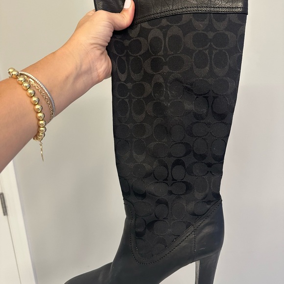 Coach - tall leather boots - size 10. Lots of life left, haven’t reached for - Picture 3 of 5